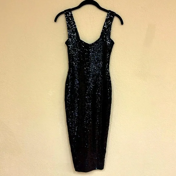 Nookie womans smolder Black Sequin midi Dress size S - Picture 2 of 7
